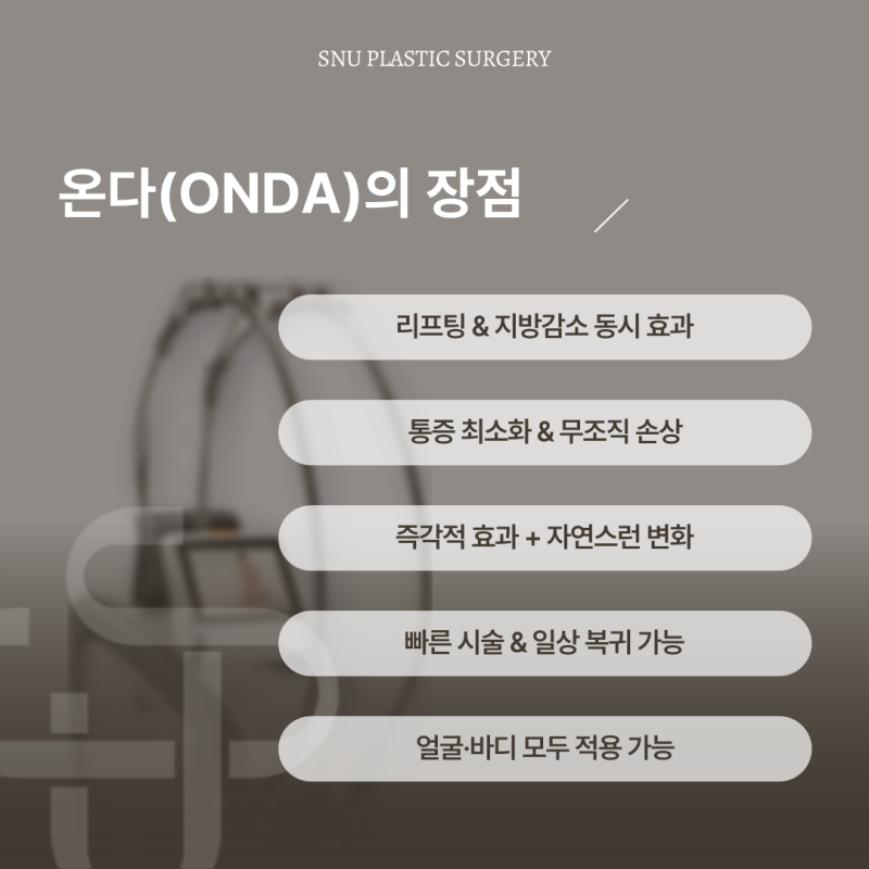 온다(ONDA) 리프팅: 마이크로웨이브 안면 리프팅의 장단점