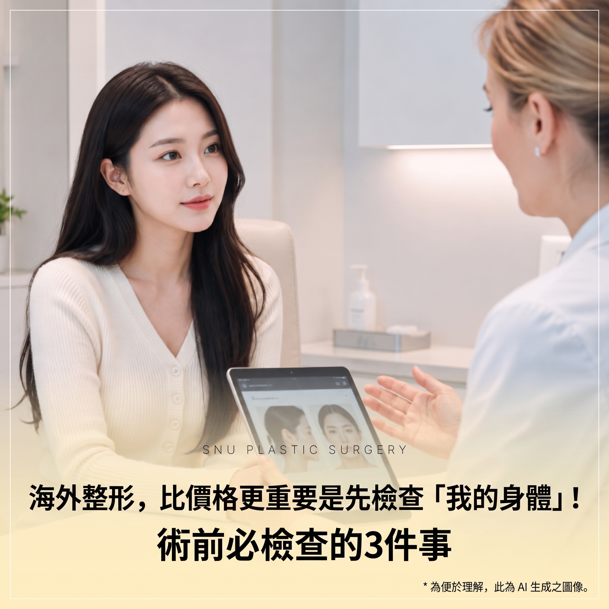 海外整形，價格之外，請先檢查「我的身體」！手術前務必檢查的3件事 사진 2